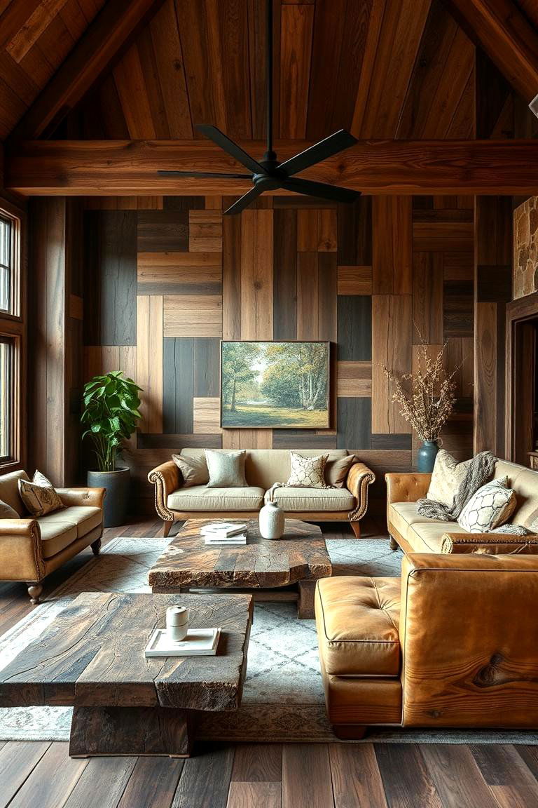 Reclaimed Wood Furniture - 24 Rustic Living Room Ideas