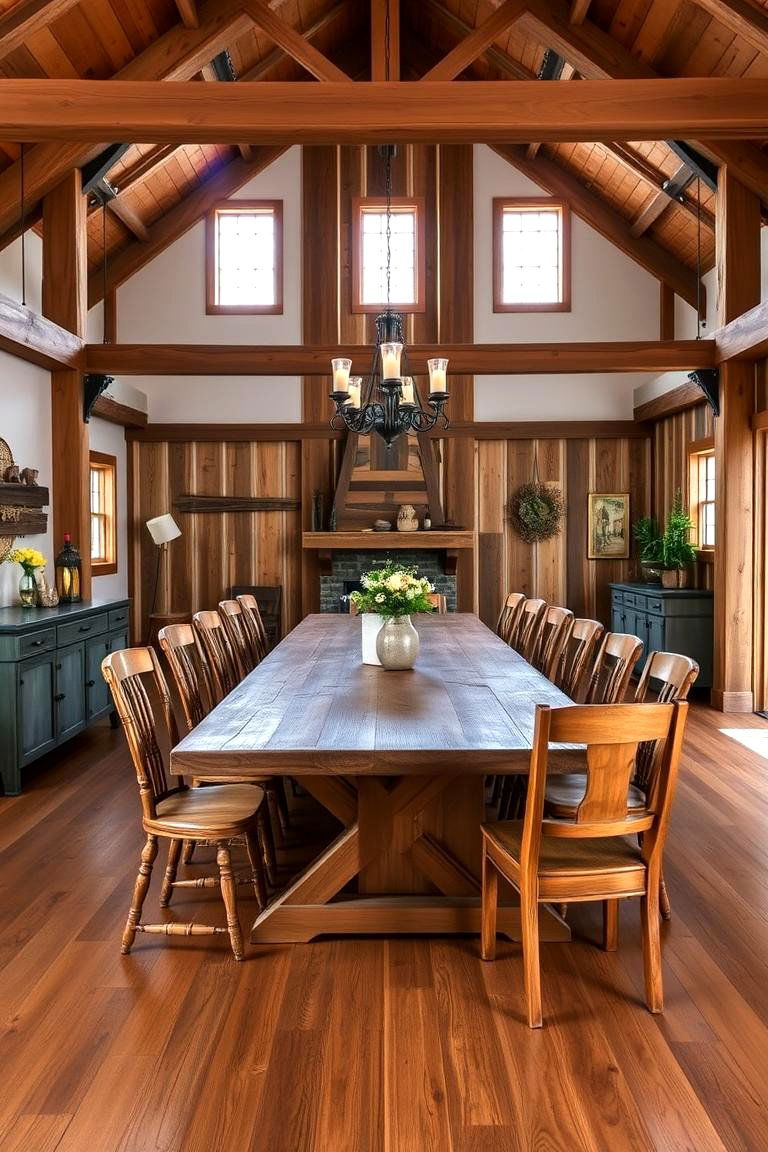 Reclaimed Wood Furniture and Decor - 24 Rustic Barndominium Interior Design Ideas
