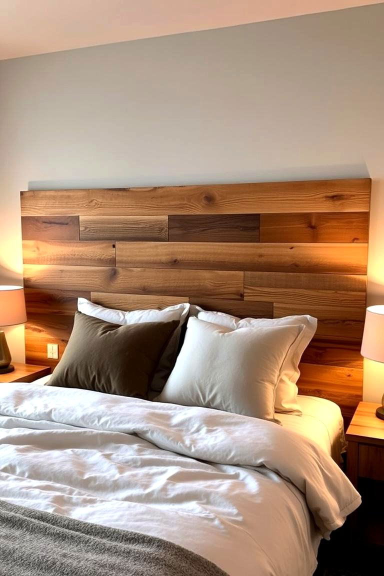 Reclaimed Wood Headboard - 24 Rustic Decor Ideas