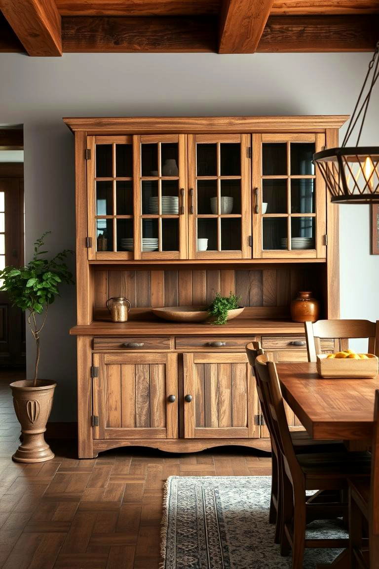 Reclaimed Wood Hutch - 24 Dining Room Hutch Ideas