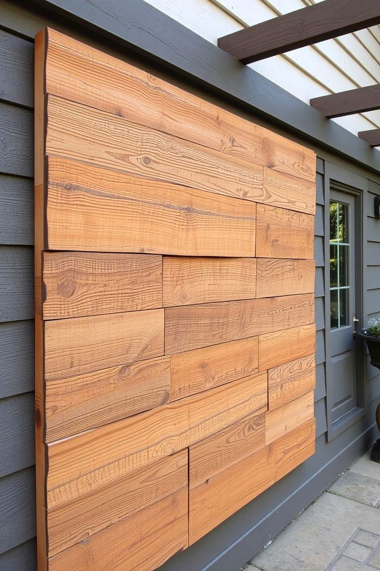 Reclaimed Wood Installations - 24 Outdoor Wall Decor Ideas