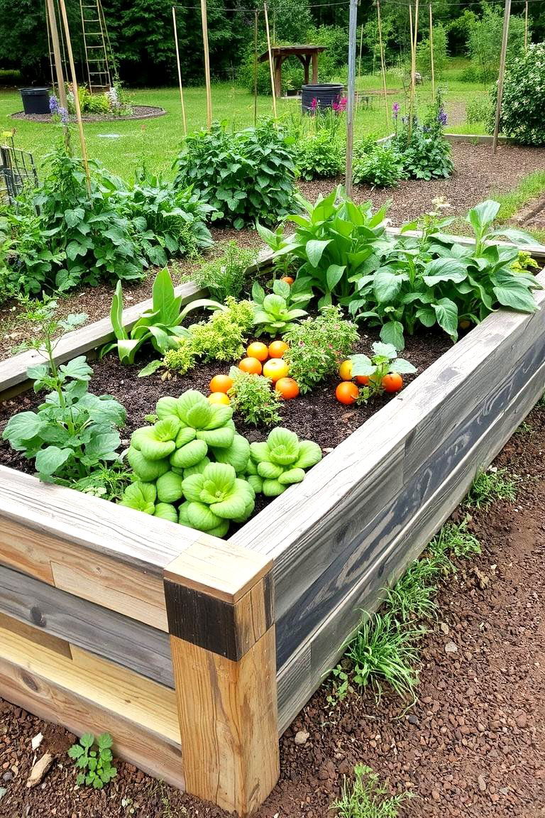 Reclaimed Wood Plank Beds - 24 Inexpensive Raised Garden Bed Ideas