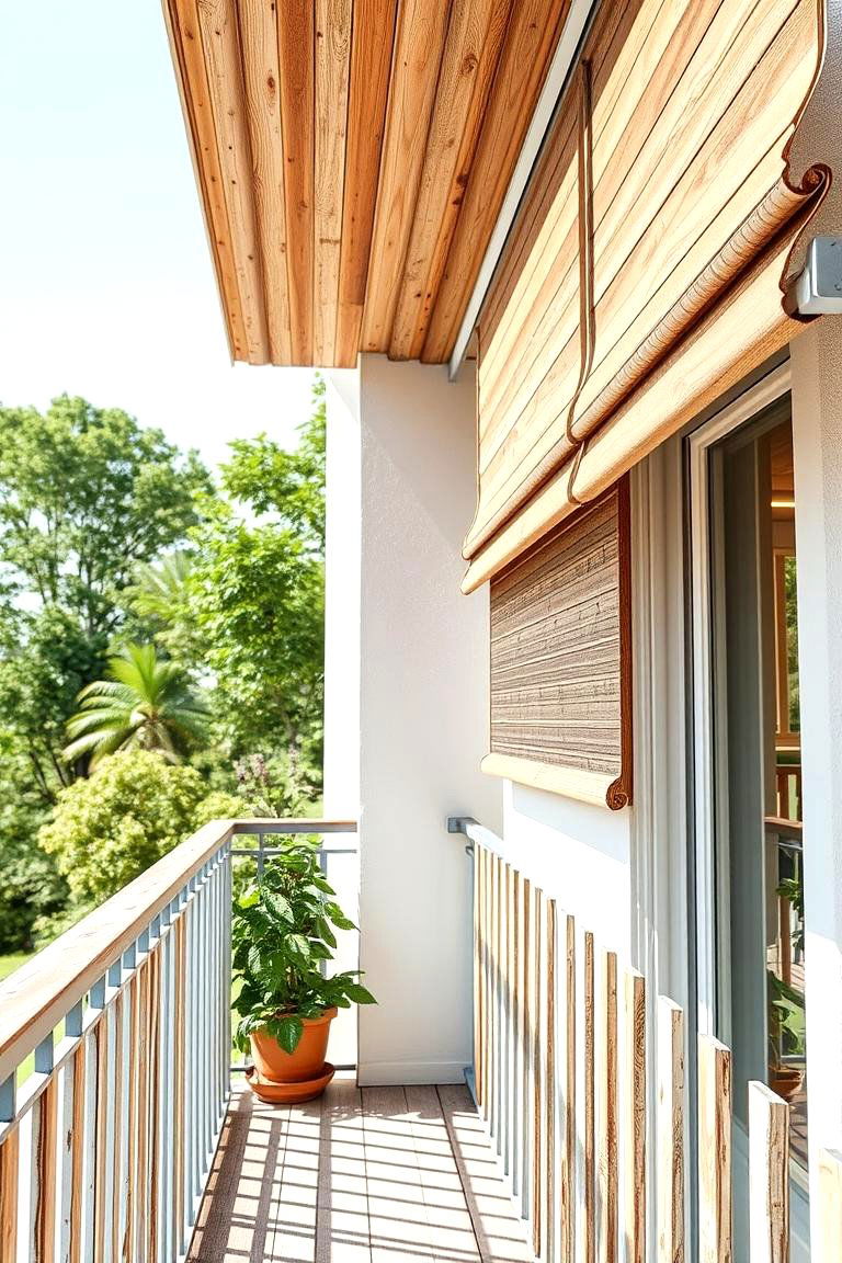 Reclaimed Wood Shades - 24 Balcony Shade Ideas