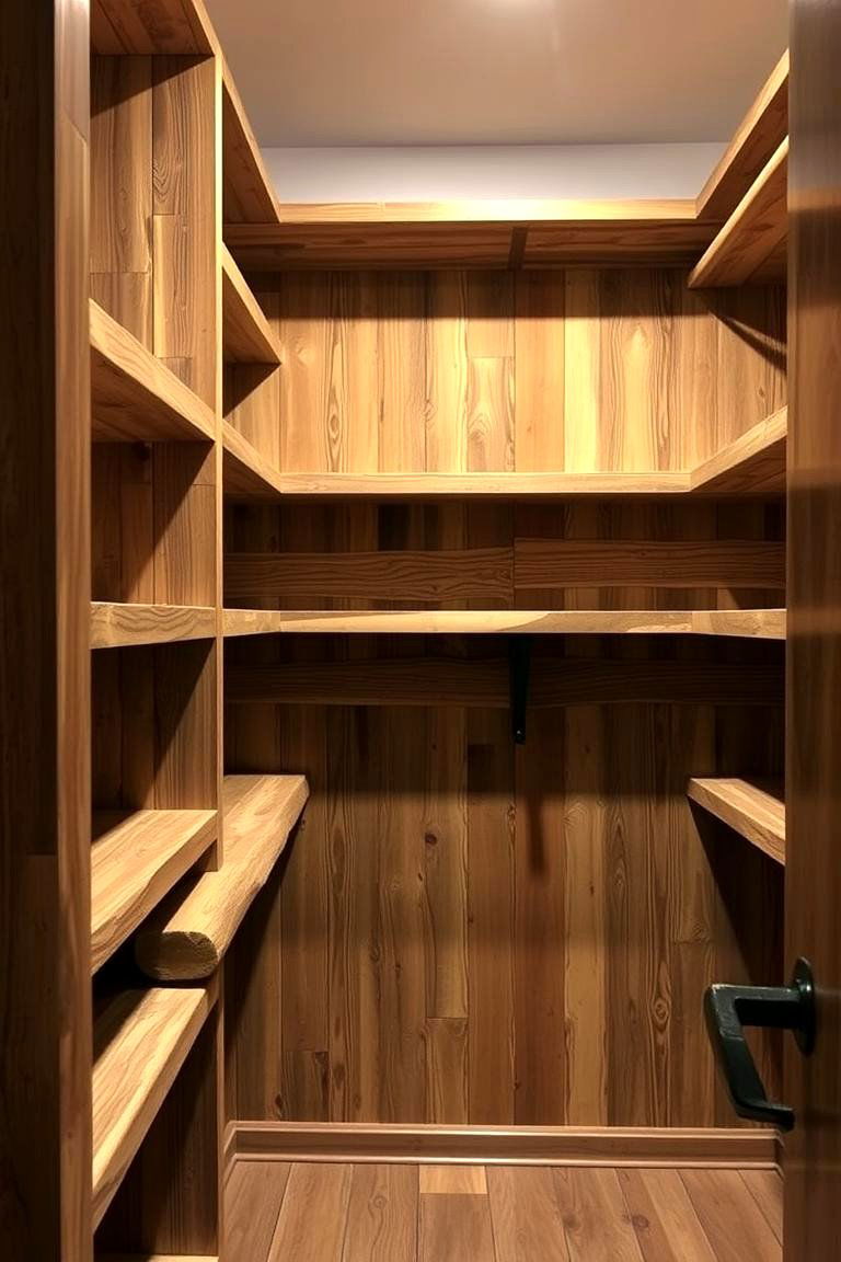Reclaimed Wood Shelves - 24 Closet Shelving Ideas