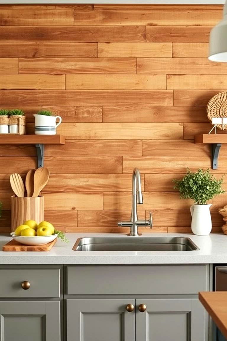Reclaimed Wood Shiplap for Sustainability - 24 Shiplap Backsplash Ideas for Your Kitchen