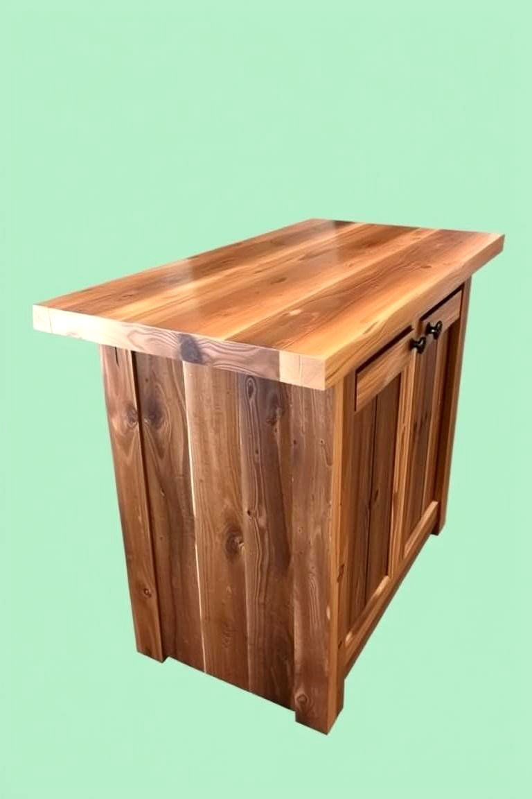 Reclaimed Wood Statement Piece - 24 Rustic Kitchen Island Ideas