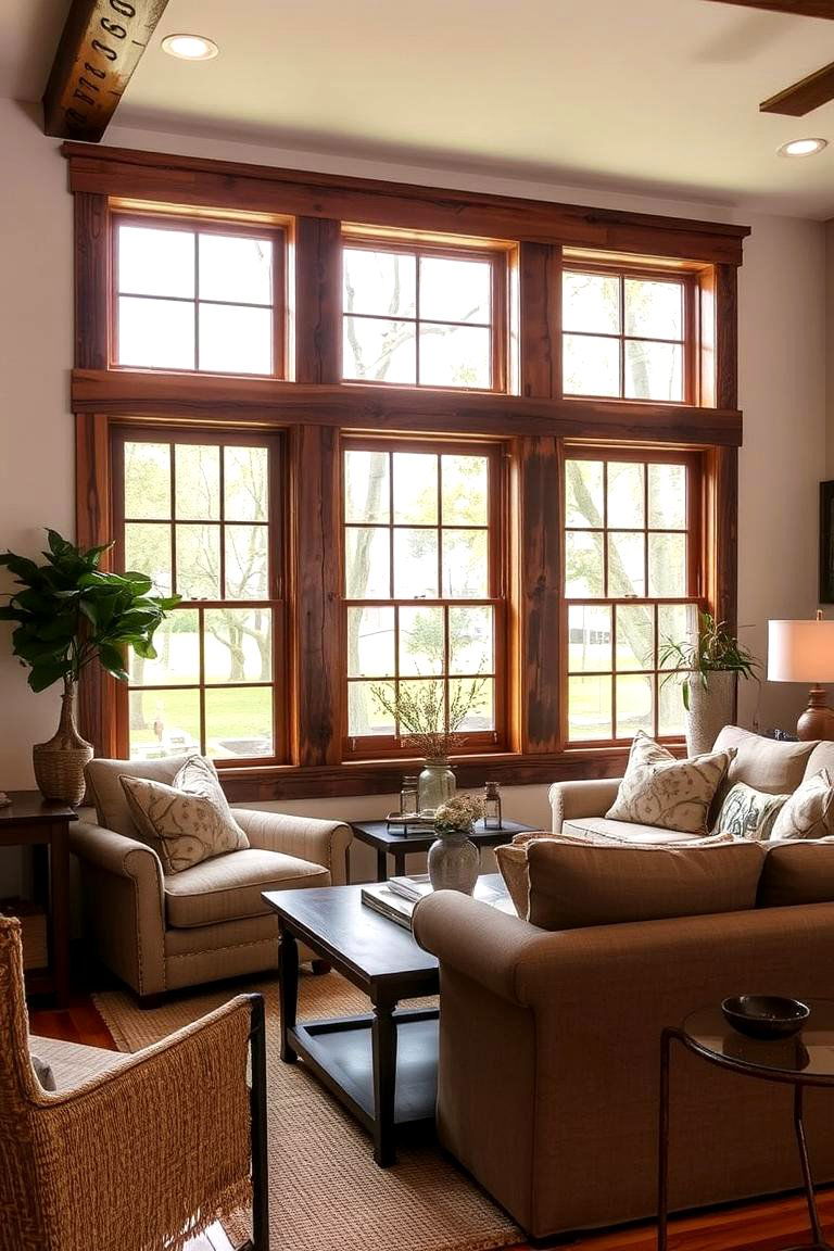Reclaimed Wood Trim - 24 Farmhouse Interior Window Trim Ideas