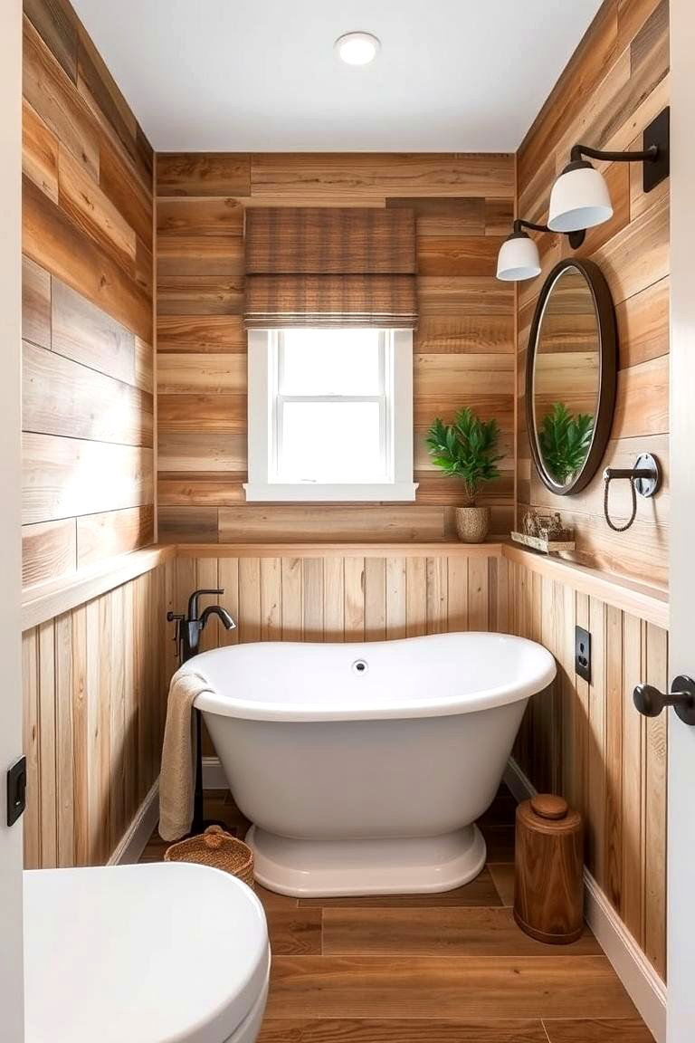 Reclaimed Wood Wainscoting - 24 Bathroom Wainscoting Ideas