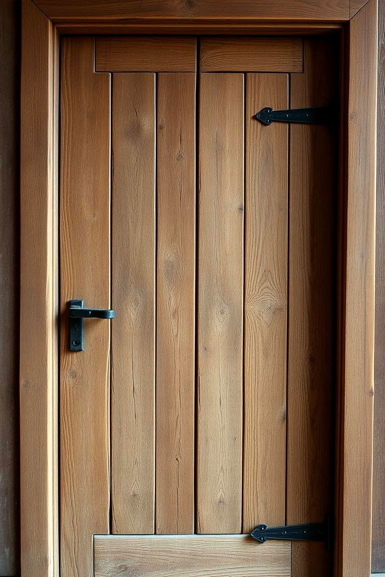Reclaimed Wood Warmth - 24 Colonial Front Door Ideas