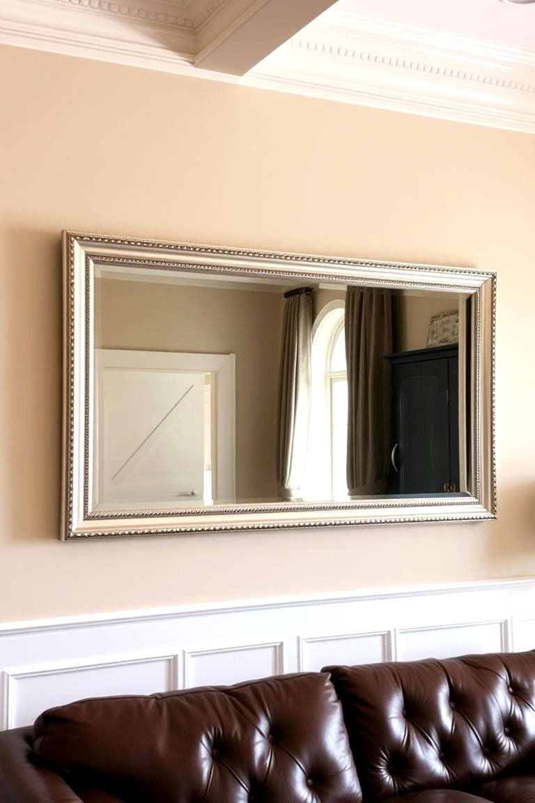 Rectangular Reflections - 24 Living Room Mirror Ideas