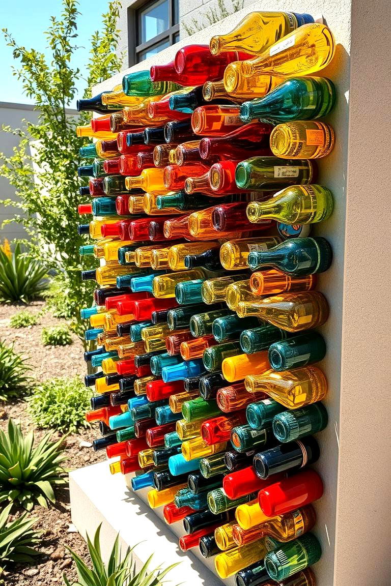 Recycled Bottle Walls - 24 Garden Wall Ideas