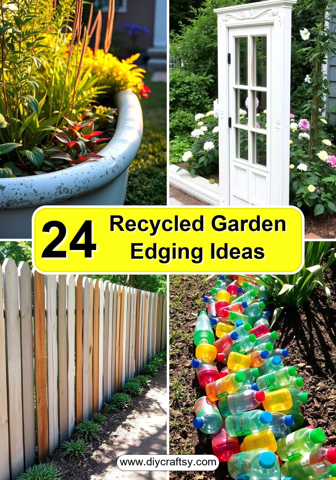 Recycled Garden Edging Ideas