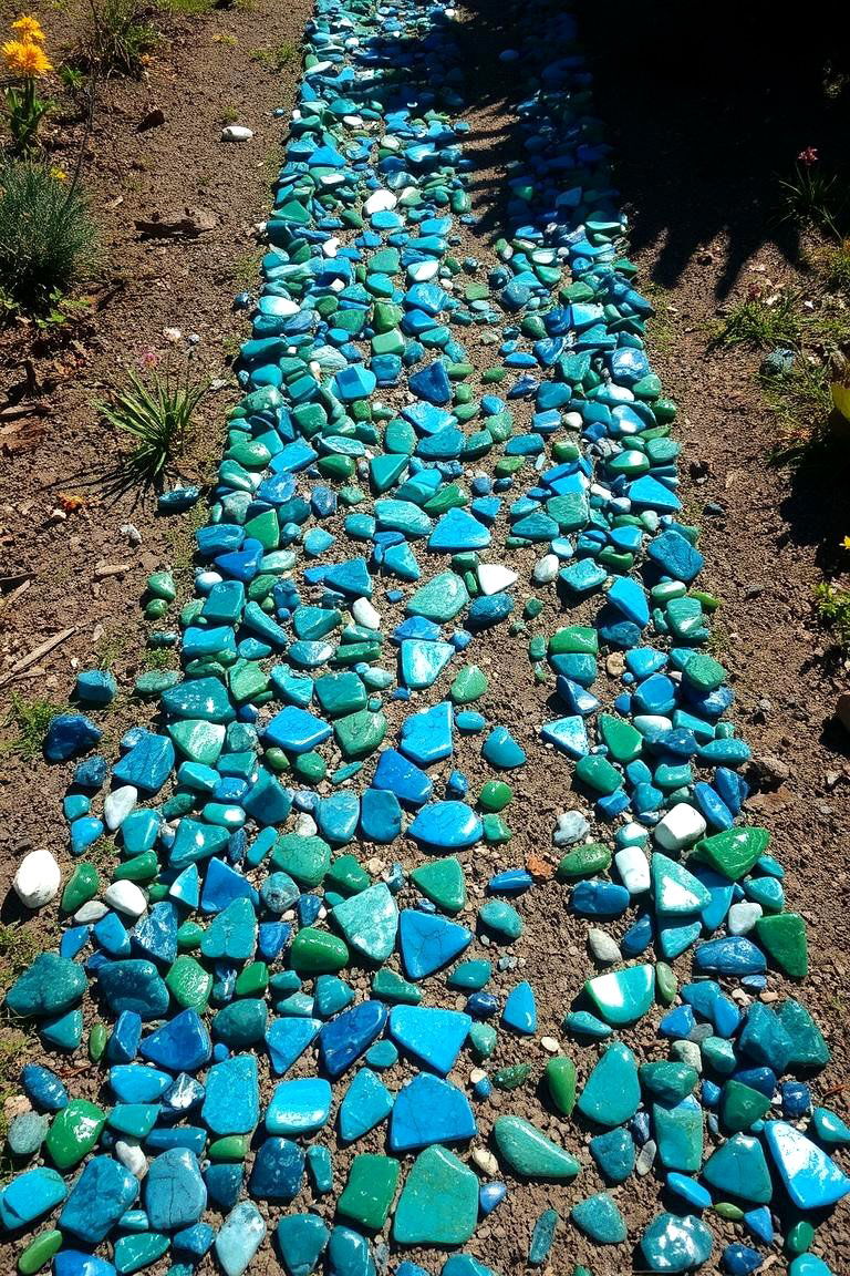 Recycled Glass Edging - 24 Modern Garden Edging Ideas