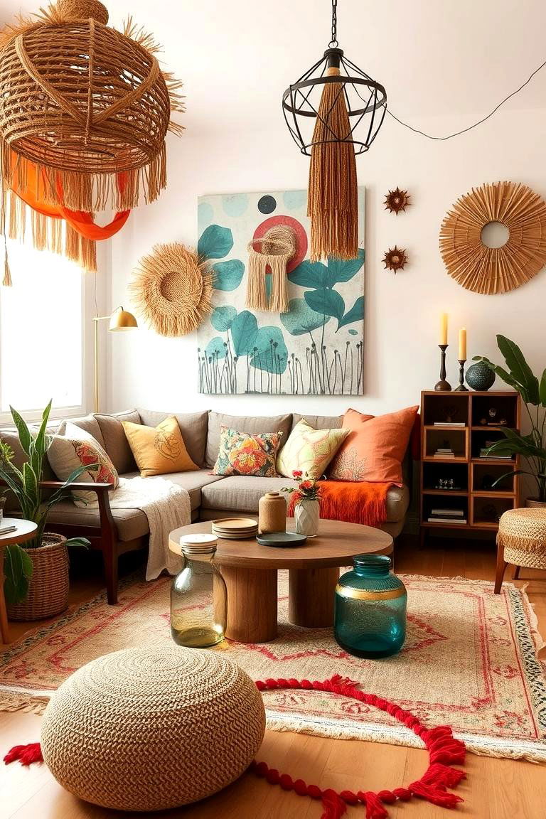 Recycled Material Decorations - 24 Green Boho Bedroom Ideas