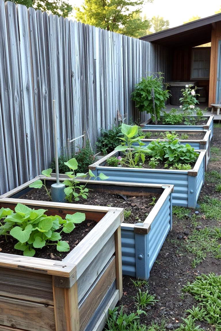 Recycled Material Innovation - 24 Raised Garden Bed Along Fence Ideas