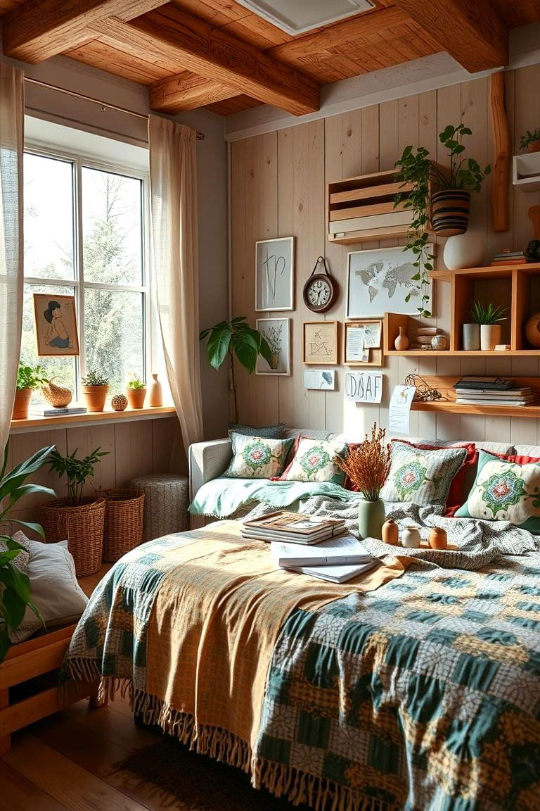 Recycled Materials for Eco Chic Decor - 24 Boho Dorm Room Ideas