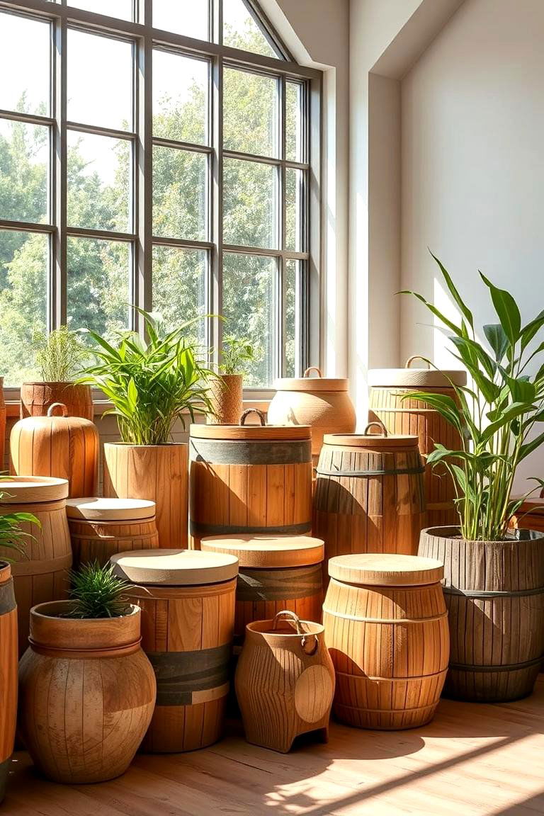 Recycled Natural Storage Containers - 24 Primitive Kitchen Ideas