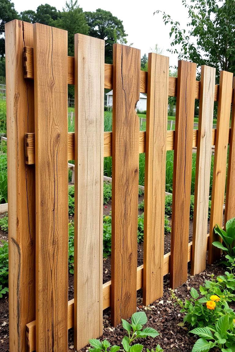 Recycled Pallet Fence - 24 Vegetable Garden Fence Ideas