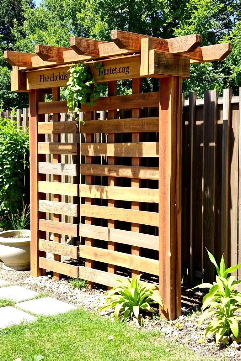 Recycled Pallet Trellis - 24 Trellis Ideas