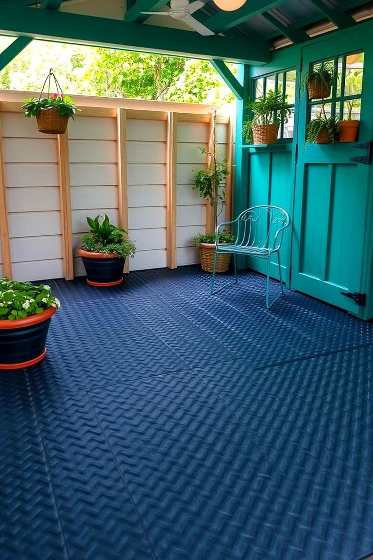 Recycled Rubber Flooring - 24 Shed Floor Ideas
