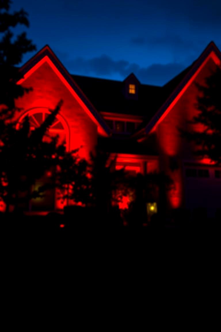 Red Accent Lighting - 24 red home exterior ideas