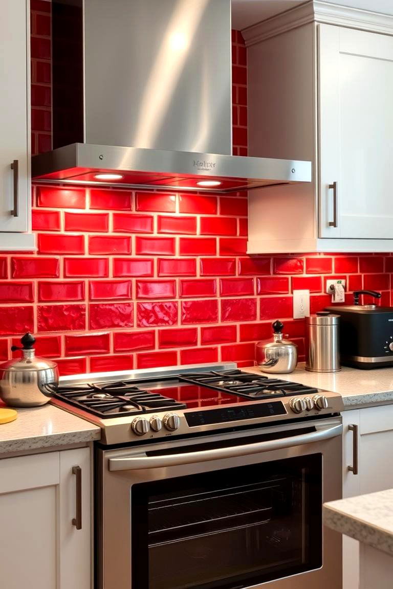 Red Brick Backsplash Design - 24 Red Brick Kitchen Ideas