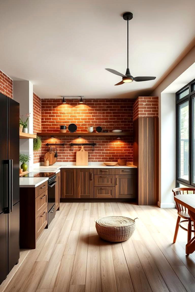 Red Brick with Eco friendly Finishes - 24 Red Brick Kitchen Ideas