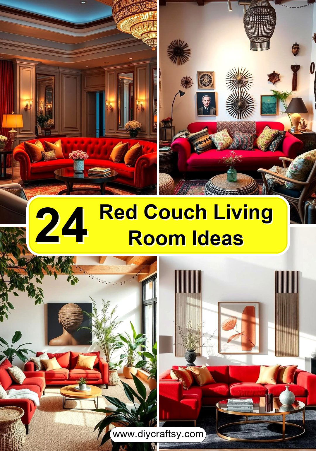 Red Couch Living Room Ideas