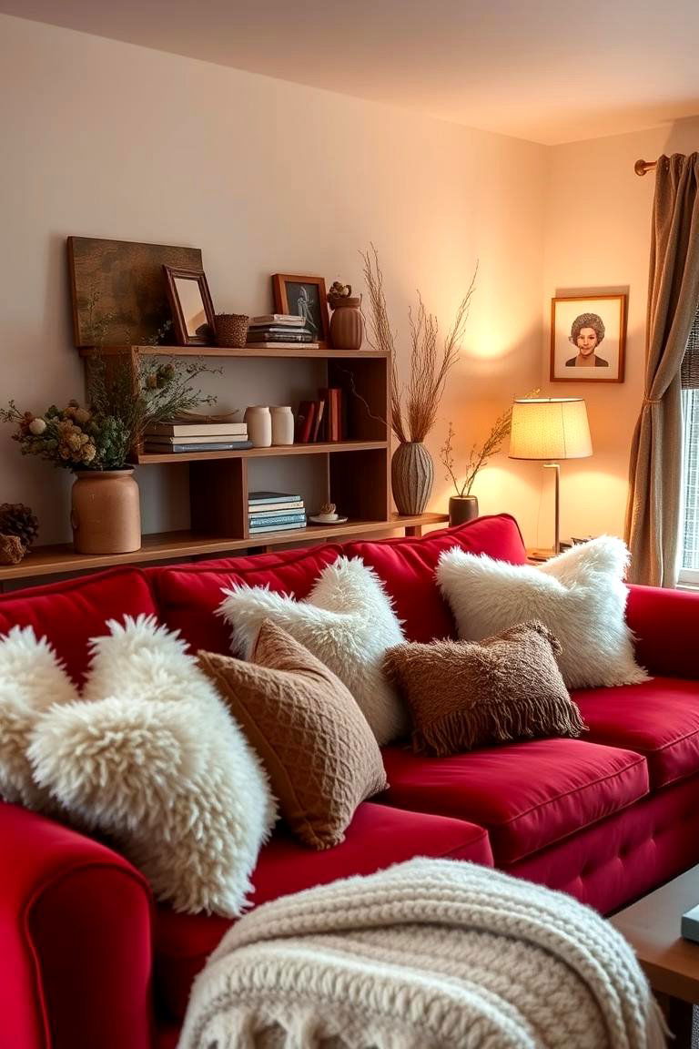 Red Cozy Nest - 24 Red Couch Living Room Ideas