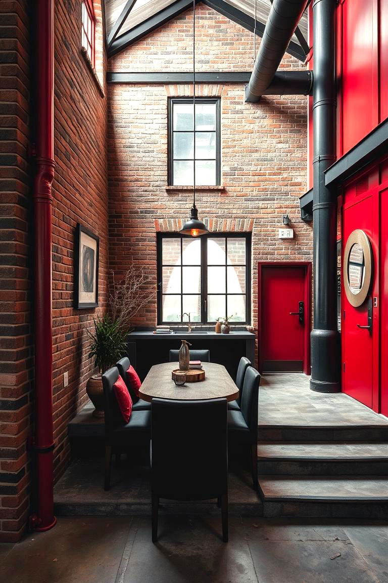 Red Industrial Style Exterior - 24 red home exterior ideas