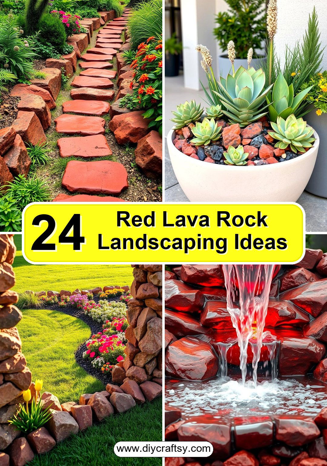 Red Lava Rock Landscaping Ideas