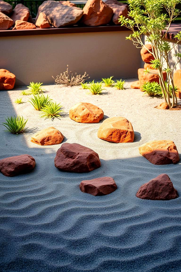Red Lava Rock Zen Garden - 24 Red Lava Rock Landscaping Ideas