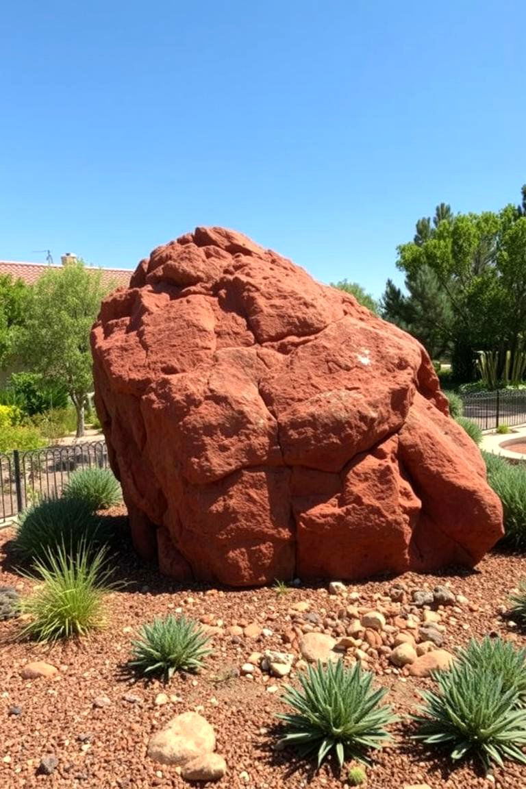 Red Lava Rock as a Focal Point in Landscaping - 24 Red Lava Rock Landscaping Ideas