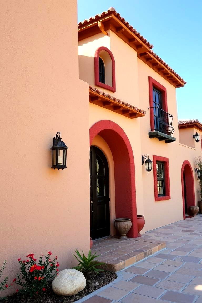 Red Mediterranean Villa Look - 24 red home exterior ideas