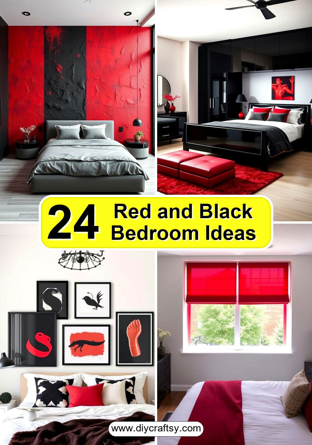 Red and Black Bedroom Ideas