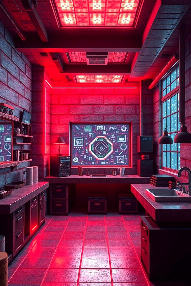 Redstone Engineering Room - 24 Minecraft Themed Bedroom Ideas