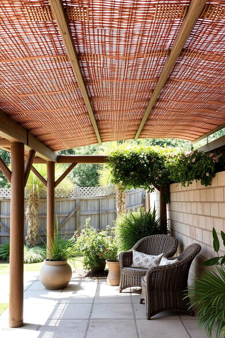 Reed or Willow Roofing - 24 Pergola Roof Ideas