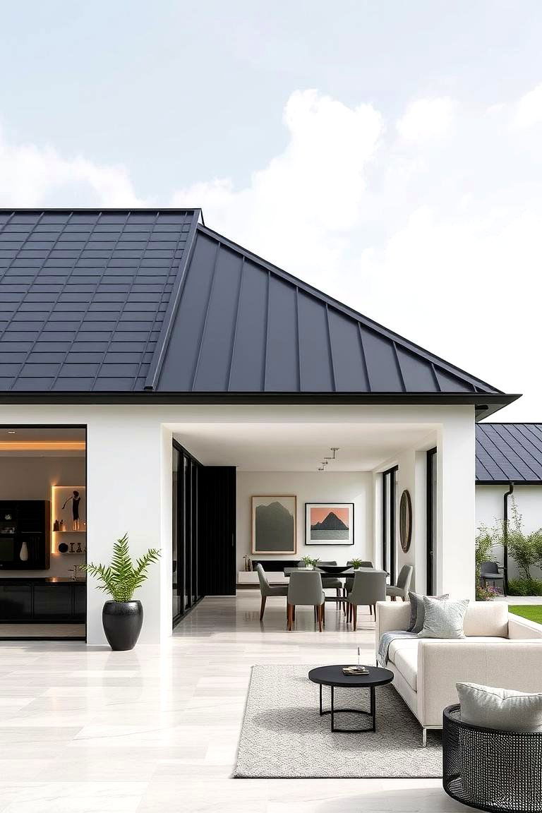 Refined Aesthetic and Practical Comfort - 24 houses with black roofs