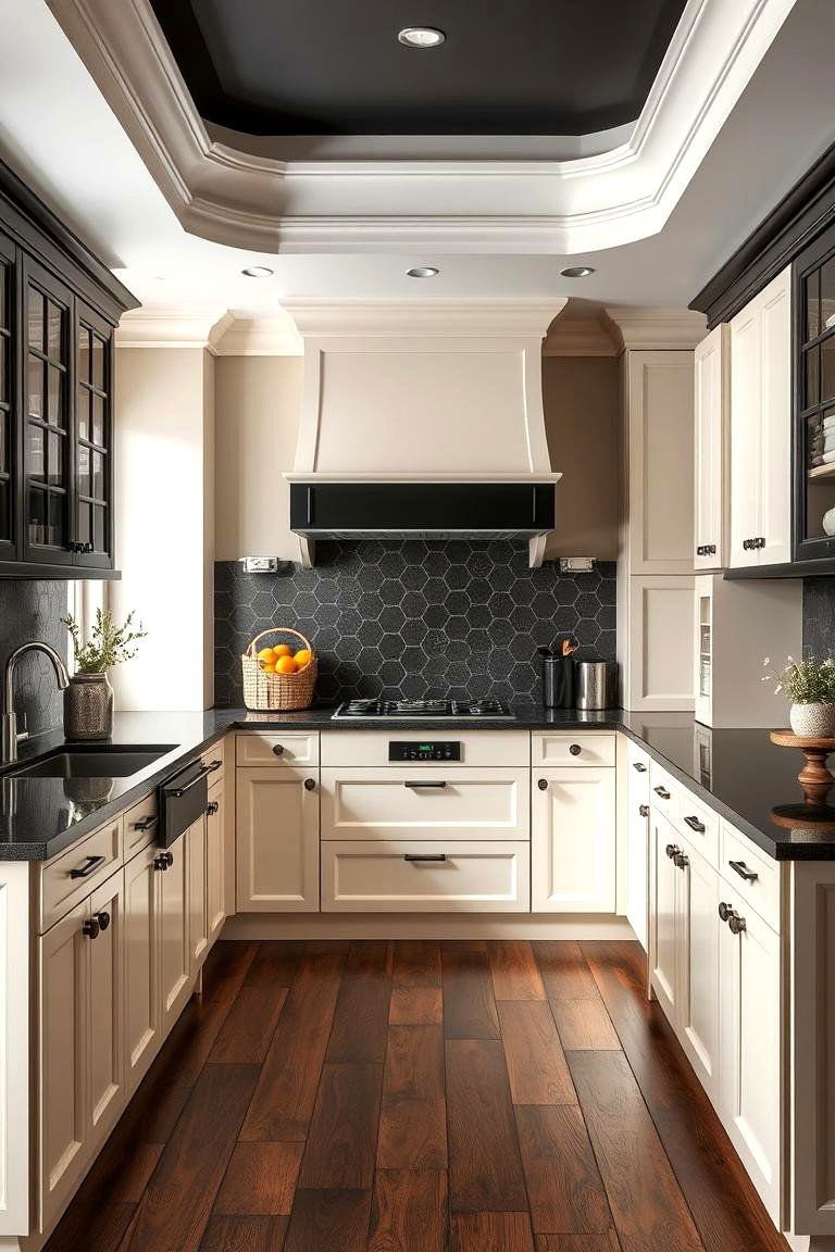 Refined Balance and Harmony - 24 black and beige kitchen ideas