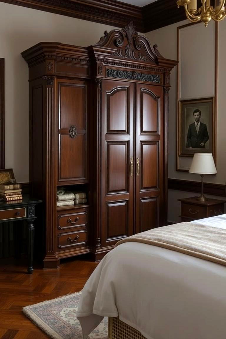 Refined Butlers Wardrobe - 24 Grandmillennial Style Bedroom Ideas