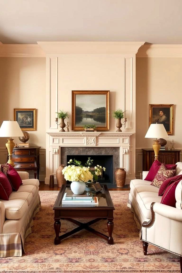 Refined Colonial Color Palette - 24 Colonial Living Room Ideas