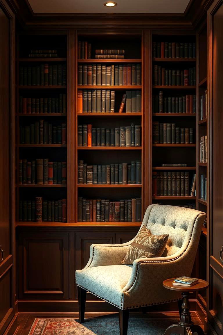 Refined Library Nook - 24 Preppy Living Room Ideas