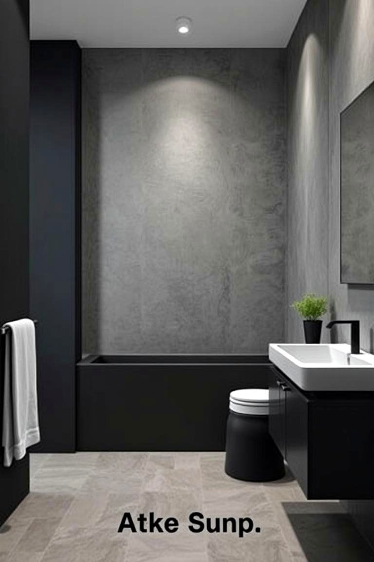 Refined Matte Finishes - 24 Black and Grey Bathroom Ideas