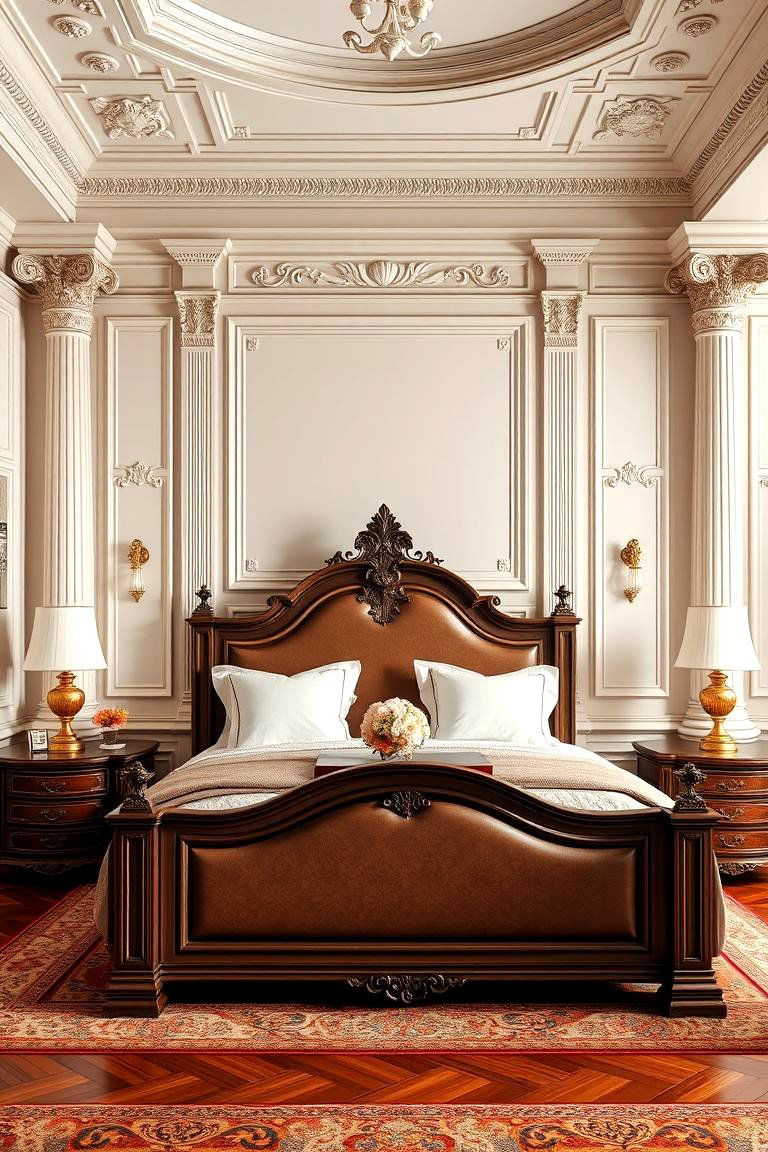 Refined Neoclassical Details - 24 Grandmillennial Style Bedroom Ideas