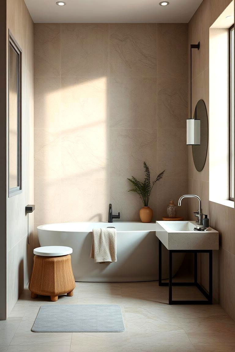 Refined Serenity - 24 Travertine Tile Bathroom Ideas