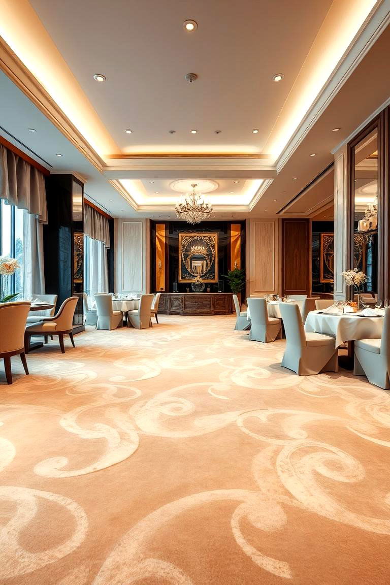 Refined Silky Carpet - 24 Carpeted Dining Room Ideas