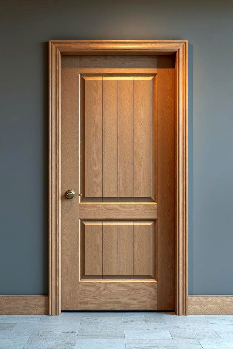 Refined Spruce Silhouette - 24 Stained Front Door Ideas