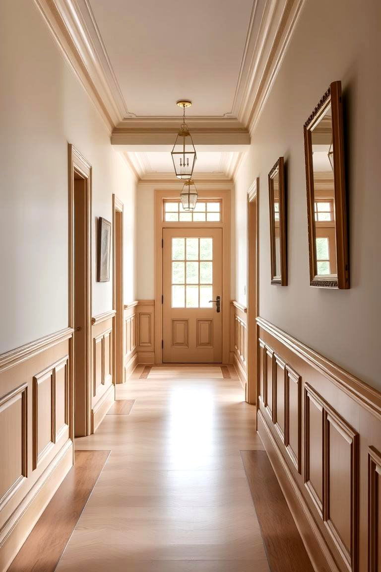 Refined Wainscoting Accents - 24 Victorian Hallway Ideas