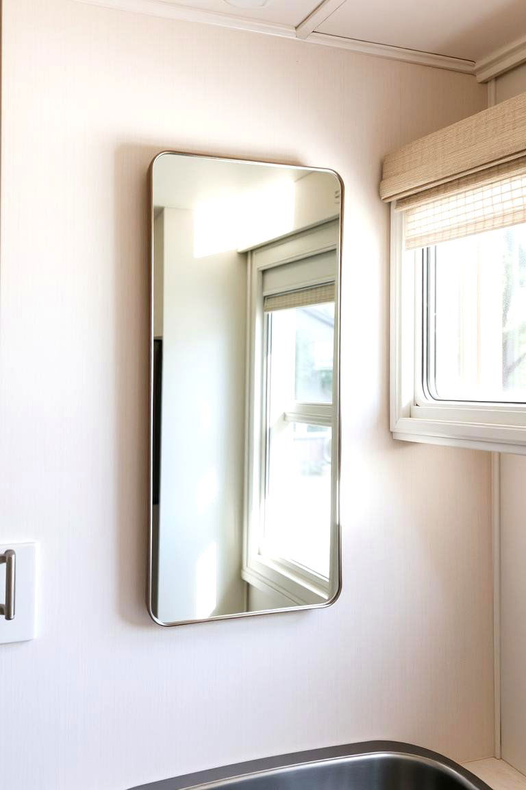 Reflect Light with Mirrors - 24 Mobile Home Kitchen Ideas