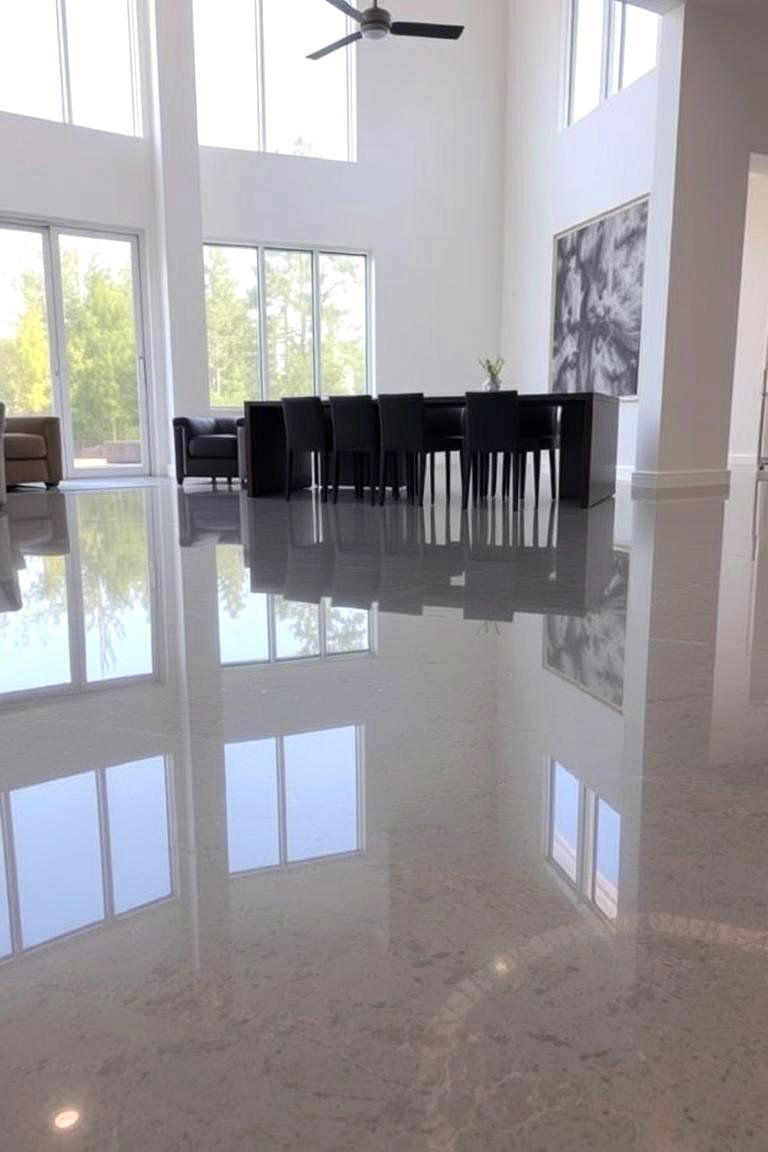 Reflective Epoxy Floors - 24 Epoxy Floor Designs